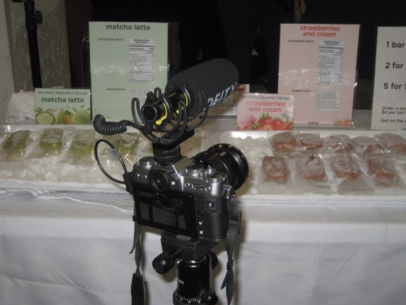 Catering table set out for the crew between takes